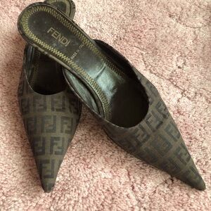 Fendi Vintage FF mules